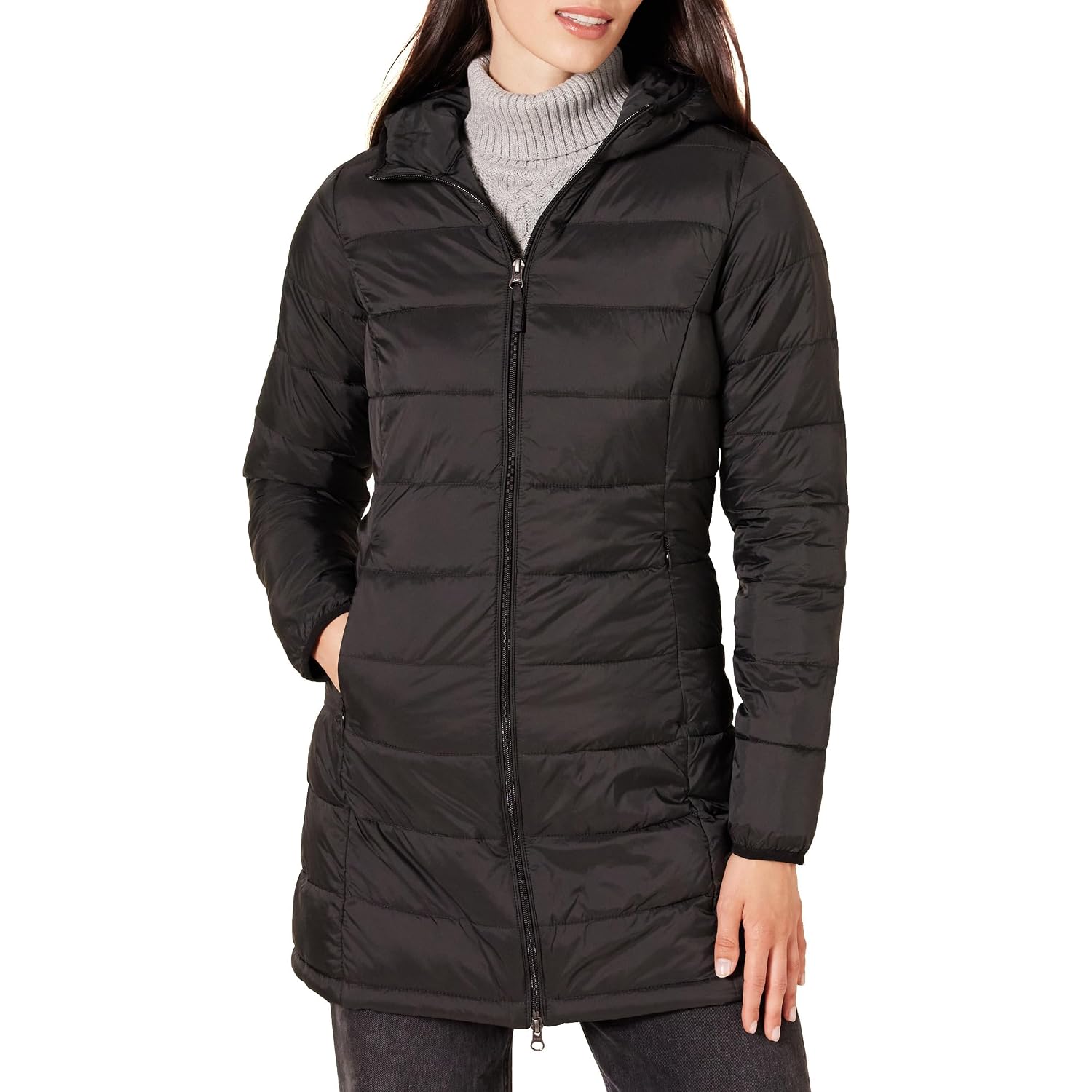 Amazon Essentials Womens Lightweight Water-Resistant Packable Hooded Puffer Coat (Available In Plus Size)