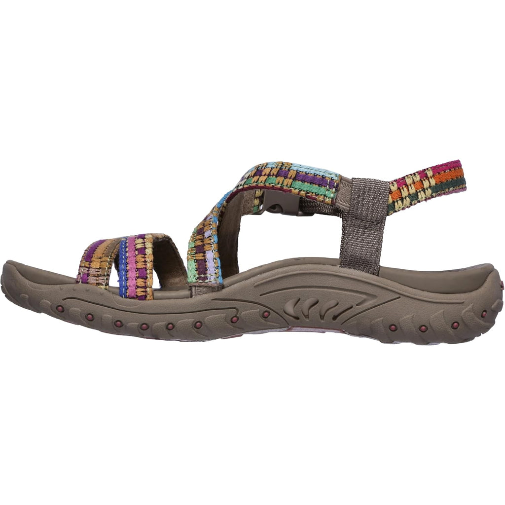 Skechers Women'S Reggae Sew Me Boho Woven Strappy Slingback Sandal