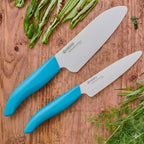 Kyocera Revolution 2-Pc Ceramic Knife Set: 5.5” Santoku & 4.5” Utility | Kyocera Revolution Ceramic Knife Duo: 5.5” Santoku & 4.5” Utility Blades For Precise Slicing, Trimming, And Daily Meal Prep