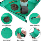 Plant Repotting Mat For Indoor Plants Potting Soil Mix, Waterproof Plant Repotting Tray, Potting Mat Gardening Tray For Indoor Potting Succulents Cactus Orchid Pots, Garden Gift(26.8"X26.8")