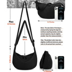 Crossbody Sling Bag for Women Men Trendy, Crescent Bag with Adjustable Strap, 2 Zippers Lightweight