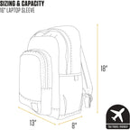 Carhartt 25L Classic Laptop Backpack, Durable Water-Resistant Pack W/ 16" Laptop Sleeve And Multiple Organizational Compartments, Black