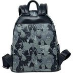 Loungefly Disney Villains Debossed All Over Print Womens Double Strap Shoulder Bag Purse