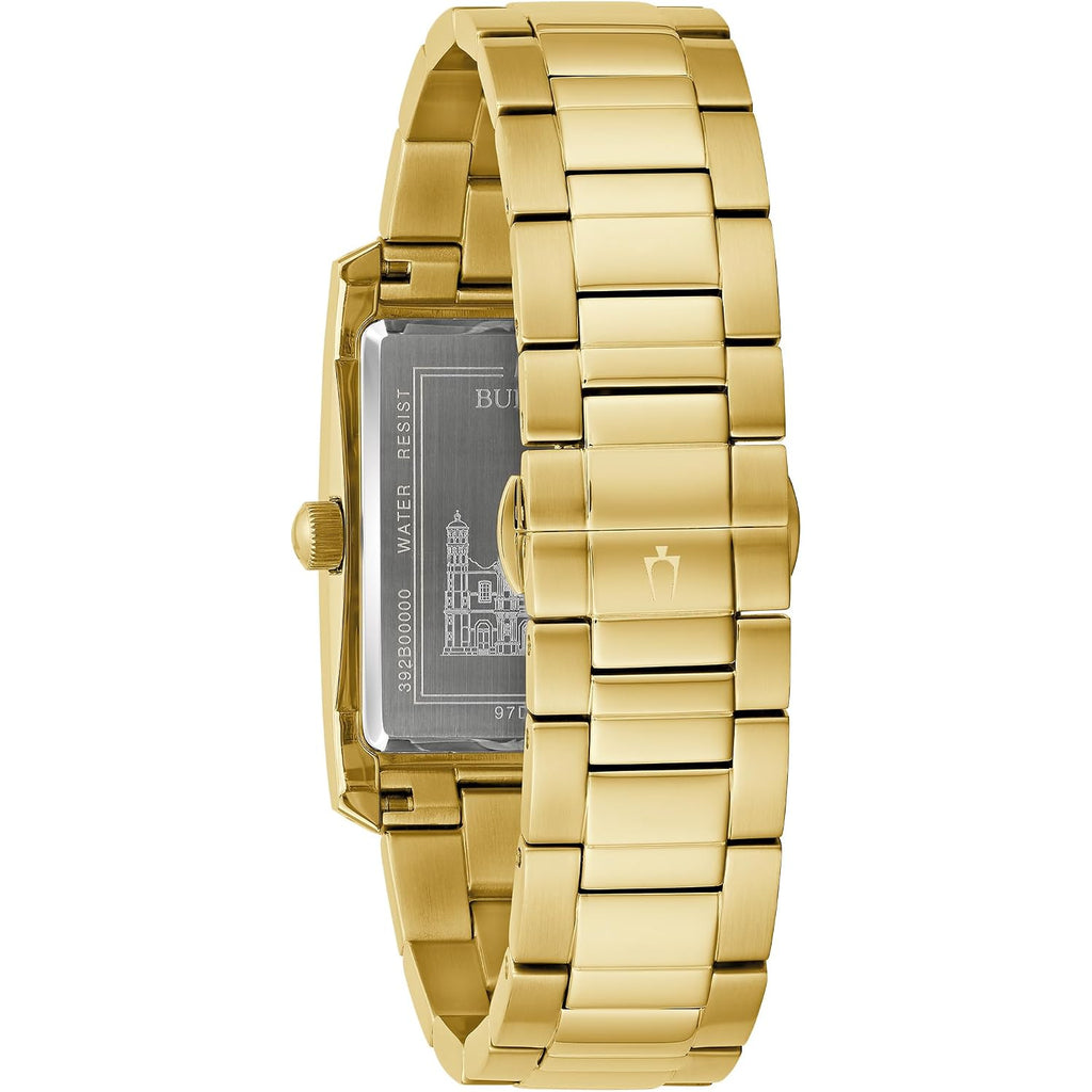 Bulova Our Lady Of Guadalupe Gold Stainless Steel 3-Hand Quartz Watch With Diamonds