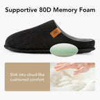 Veracosy Men'S Cozy Slip-On Slippers Corduroy Memory Foam Indoor House Shoes