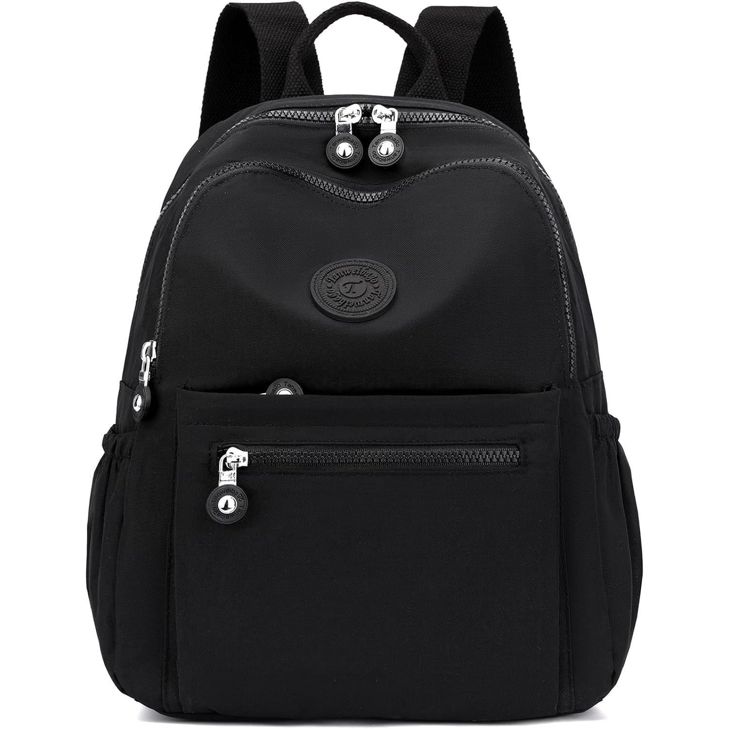 Tanweibago Mini Nylon Women Backpacks,11L Small Ladies backpacks Casual Lightweight Women Shopping Travel Daypack (Black)