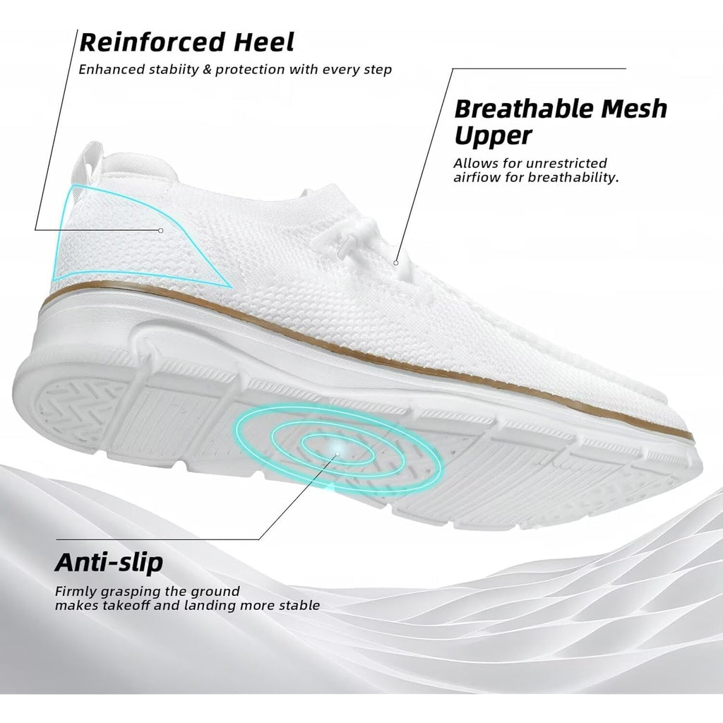 Mens Slip-On Loafers Comfortable Boat Shoes Casual Walking Sneakers Mesh Business Oxfords Work Lightweight Soft Sole