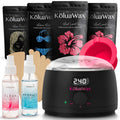 KoluaWax Premium Waxing Kit for Women & Men - Beginner Friendly - Complete Wax Kit that includes 14oz of Wax Beads, Applicator, Pre and Post Care, Suitable for Sensitive Skin (Black)