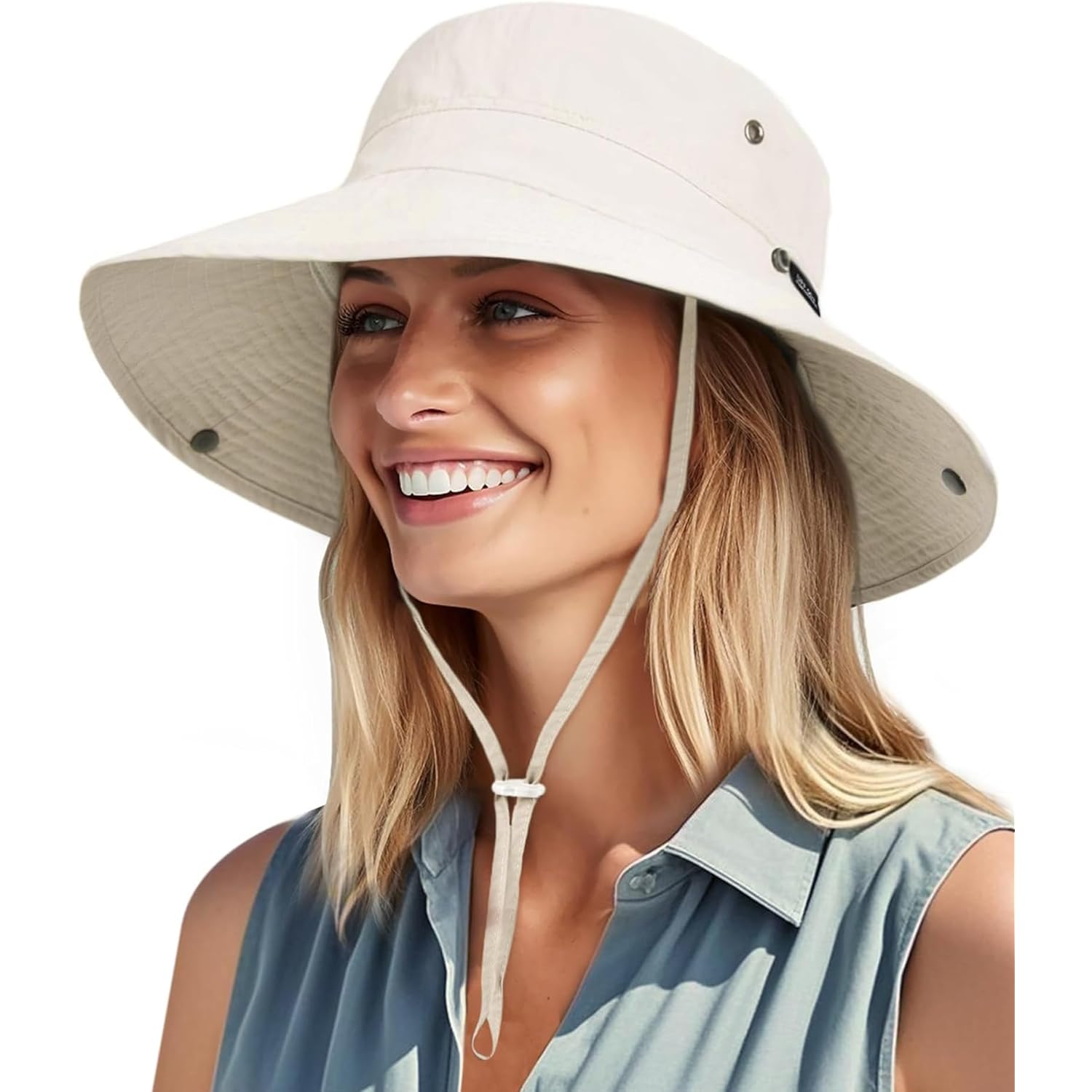 FURTALK Sun Hats for Women Ponytail UPF 80+ Beach Summer Hat Wide Brim Packable Cowboy Hat