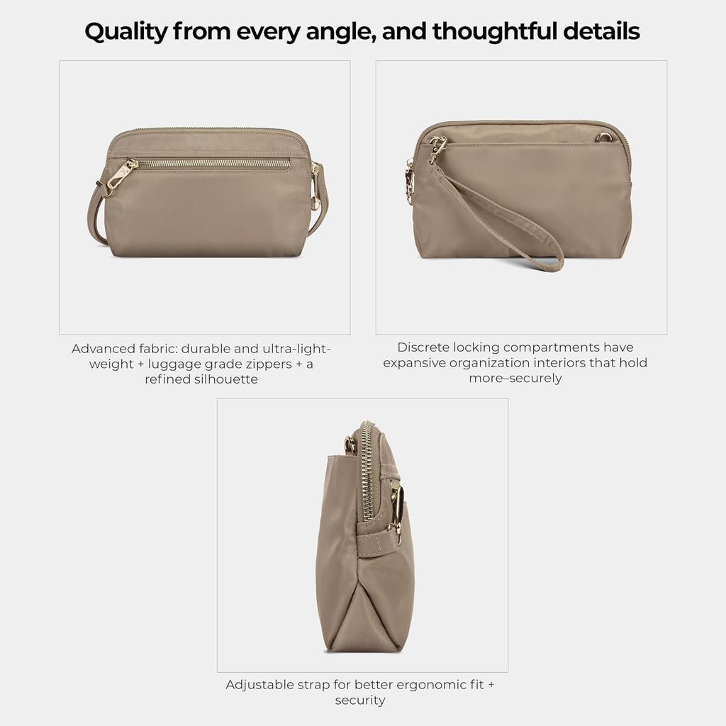 Travelon Women'S Anti-Theft Tailored Convertible Crossbody Clutch