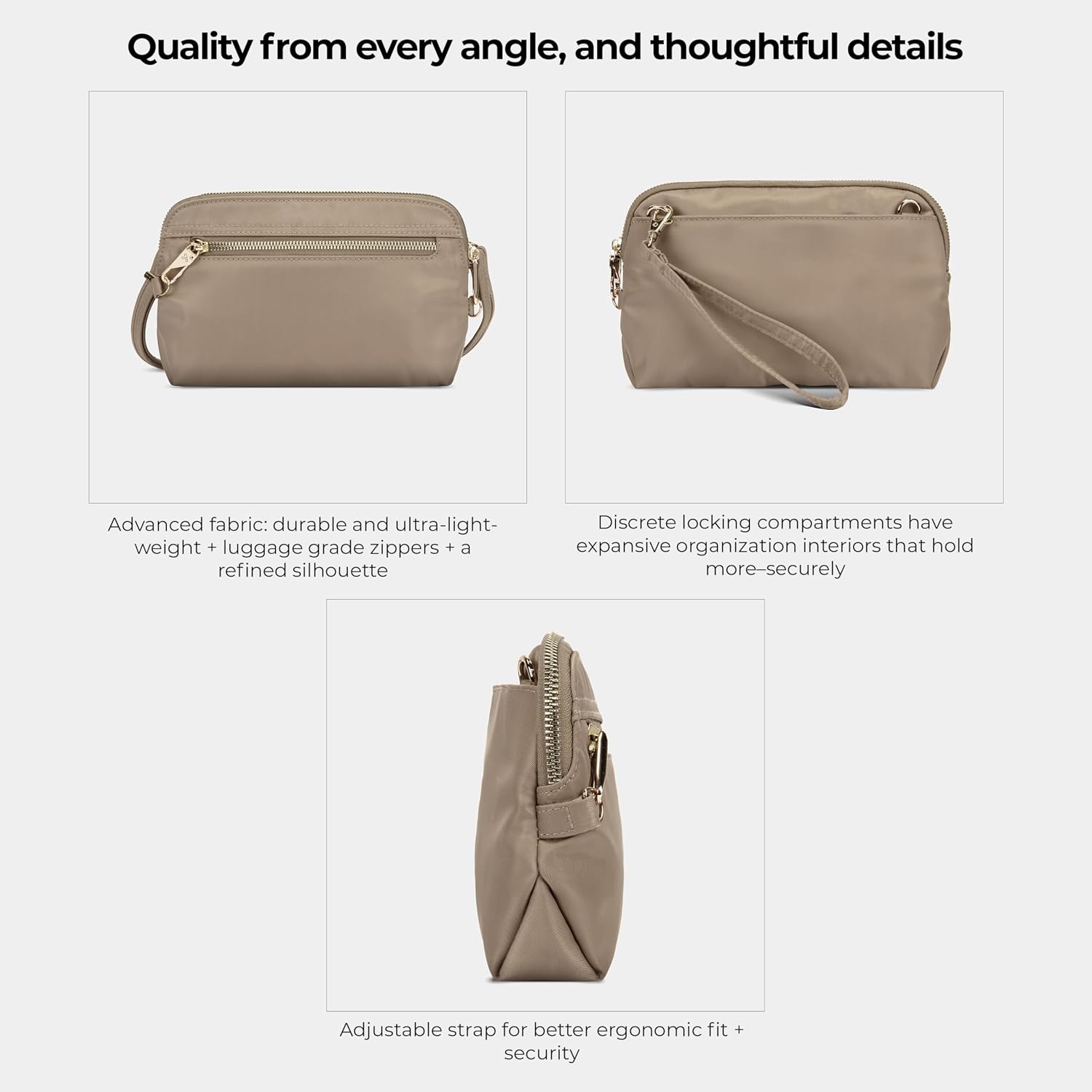 Travelon Women'S Anti-Theft Tailored Convertible Crossbody Clutch