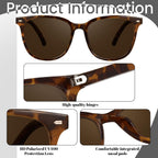 Retro Polarized Sunglasses For Women Men Big Frame Vintage Style Trendy Shade Uv400 Protection Lens Sun Glasses