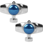 Hourleey 360 Degree Metal Spot Sprinkler, 2 Pack Circle Pattern Sprinkler With Gentle Water Flow For Small Area Yard Lawn Garden Watering, Coverage Up To 30Ft (Blue)