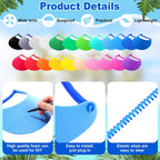 Sureio 22 Pcs Foam Sun Visors for Women Bulk Adjustable DIY Blank Sun Hat Tennis Elastic Visors for Party Beach Outdoors