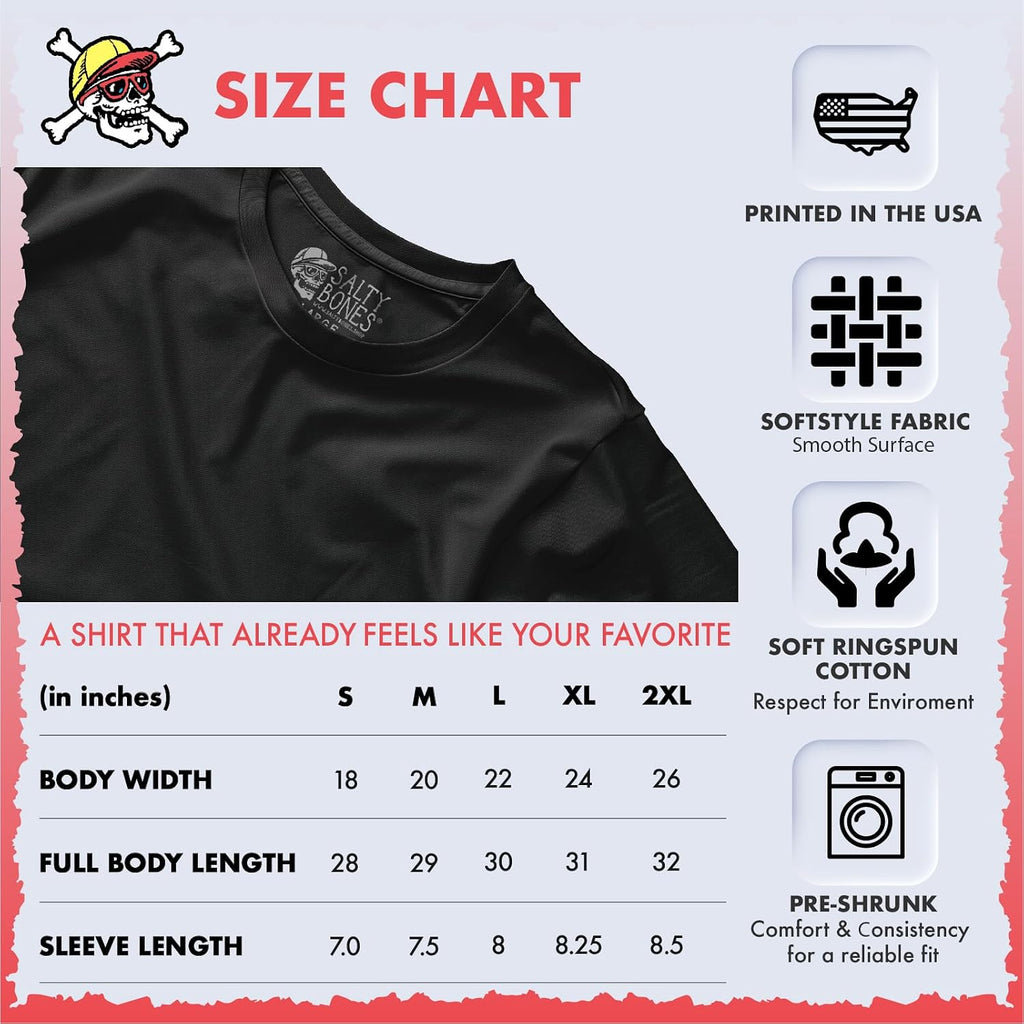 Salty Bones On My Way To Making Bad Decisions T-Shirt, 100% Ringspun Cotton, Classic Fit,Printed In Usa