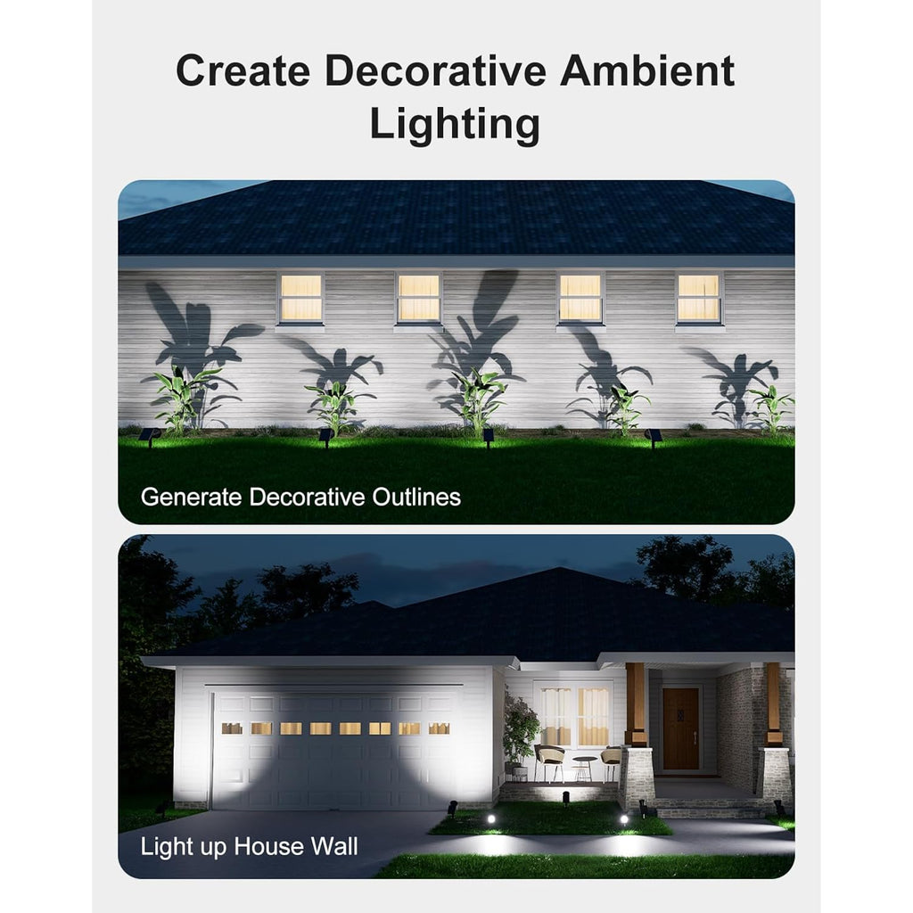 Solar Spot Lights Outdoor Waterproof For Flag, Palm Tree, Pole, Sign, Statue, Mailbox, Bright Led Outside Landscape Flood Spotlights For Accent Uplighting Yard, Garden, House, Backyard, Patio
