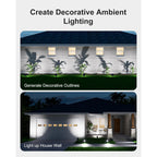 Solar Spot Lights Outdoor Waterproof For Flag, Palm Tree, Pole, Sign, Statue, Mailbox, Bright Led Outside Landscape Flood Spotlights For Accent Uplighting Yard, Garden, House, Backyard, Patio