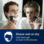 rategist 3-in-1 Electric Razor for Men: IPX7 Waterproof Electric Shavers for Men - One Touch Acceleration, Professional Results at Home - 4D Floating Blades, Travel Grooming Kit