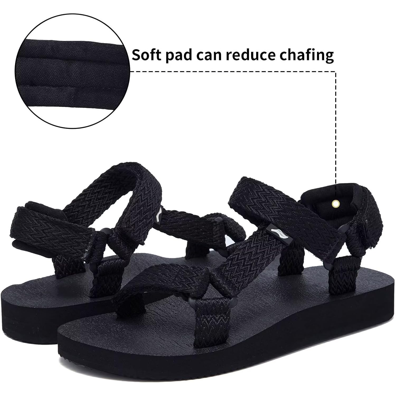 Women'S Original Sport Sandals Hiking Sandals With Arch Support Yoga Mat Insole Light Weight Outdoor Water Shoes