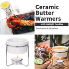 Luvan 33 Pcs Crab Crackers And Tools Set With 4 Crab Leg Crackers, 4 Crab Forks, 4 Lobster Shellers, 4 Butter Warmers, 1 Seafood Scissors, 14 Tealight Candles, 2 Crab Grabber-Seafood Boil Party Supply