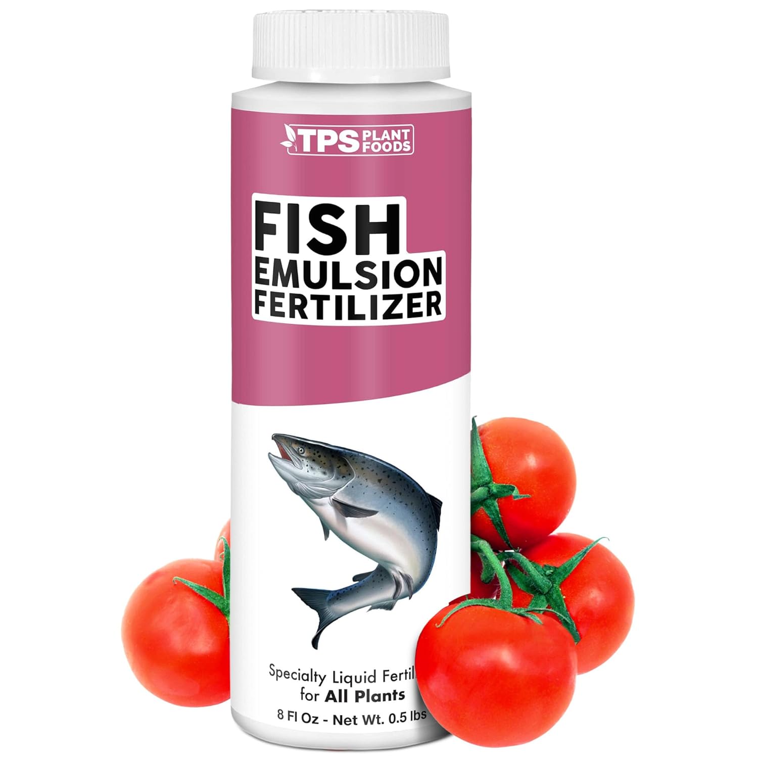 Fish Emulsion Fertilizer – Liquid Salmon Supplement For Fast Nutrient Uptake, Lush Green Growth & Stronger Roots, 8 Oz