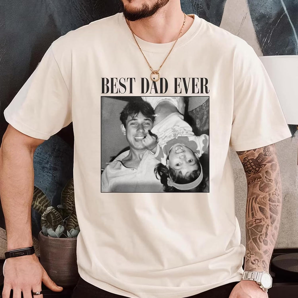 Personalized Dad Photo Shirt, Custom For Dad, Vintage Photo T Shirt For Men, Custom Picture Tee, Daddy Gifts From Kids, Best Dad Ever Shirt