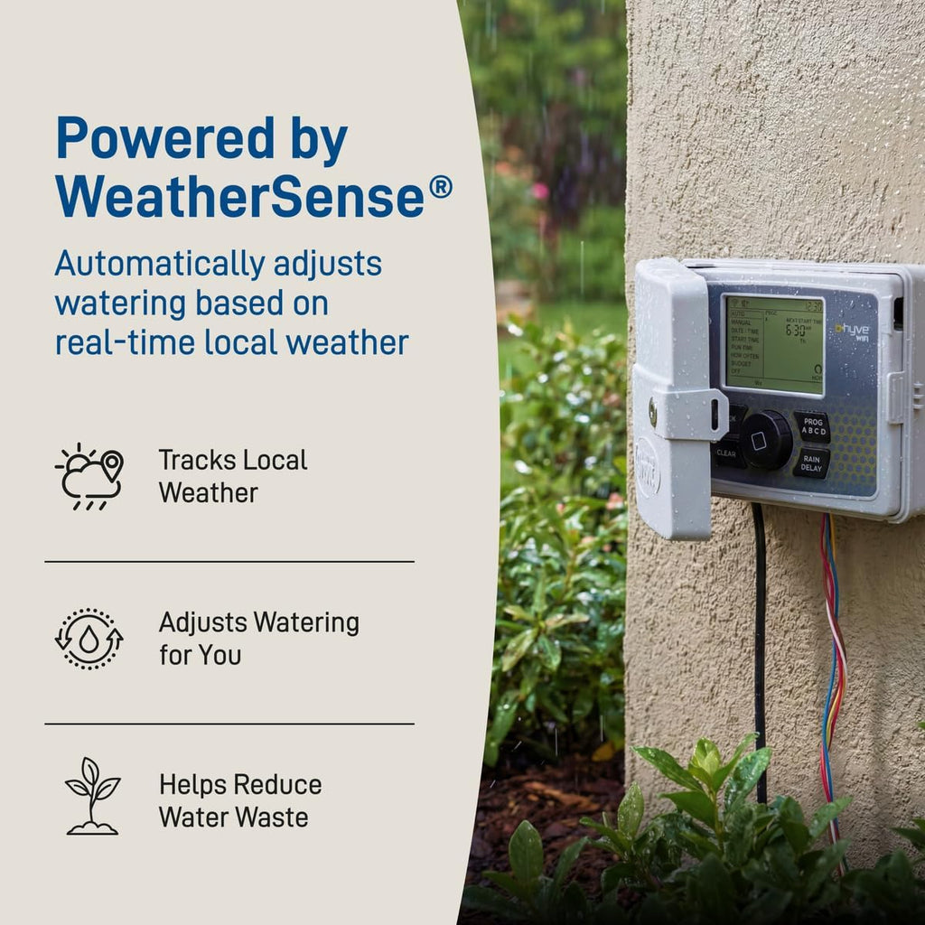 Orbit B-Hyve Smart Indoor/Outdoor Sprinkler Controller - 6-Zone - App Controlled Smart Controller With Custom Irrigation Schedules - Weatherproof Multi-Zone Sprinkler System - 57946