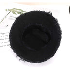 Sun Hats for Women Summer Casual Wide Brim Cotton Bucket Hat Beach Vacation Travel Accessories Black