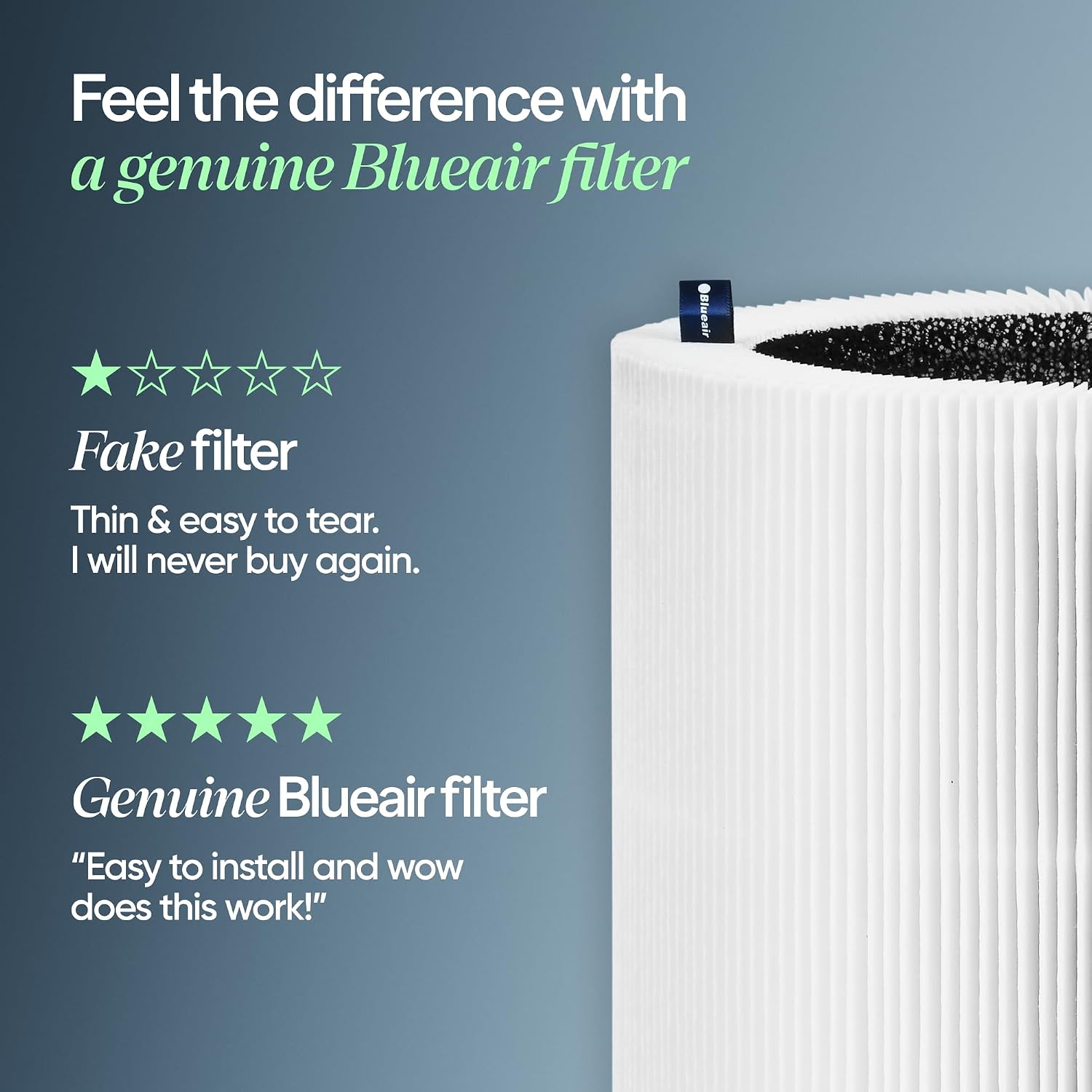 Blueair Genuine Blue Pure F3Max Replacement Filter For 311I Max Air Purifiers - Aham Certified, Hepasilent Dual Filtration, Removes 99.97% Of Particles & Odors, Genuine Carbon Filter