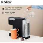 Keurig K-Slim Single Serve K-Cup Pod Coffee Maker, Multistream Technology, 3 Brew Sizes, Slim and Sleek Design, 46oz Removable Reservoir, Black
