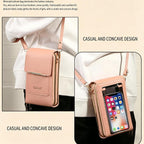 Touchscreen Phone Crossbody Bags For Women,Anti-Theft Pu Leather Messenger Bag,Rfid Blocking Small Mobile Phone Purse Wallet