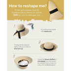 FURTALK Womens Beach Sun Straw Hat UV UPF 80+ Travel Foldable Brim Summer UV Hat