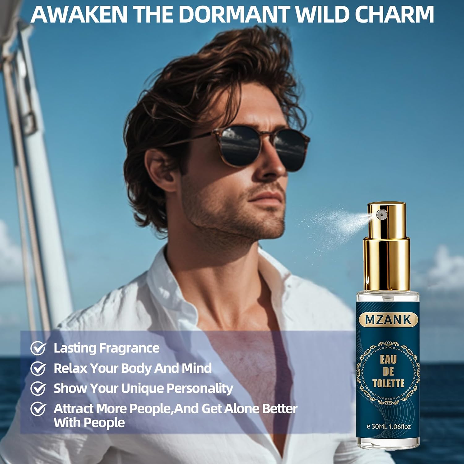 MZANK 4 Pack Cologne for Men(4x30ml),Perfume for Him,Valentines Day Gifts,Gifts for Husband,Gifts for Him,Eau de Toilette,Stocking Stuffers for Men,Travel Size Perfume,Natural Spray Long Lasting Gift