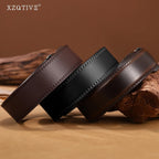 Xzqtive Men’S Metal Free Belt Hypoallergenic Leather Belts For Jeans Dress Nickle Free Tsa Belt With Black Buckle