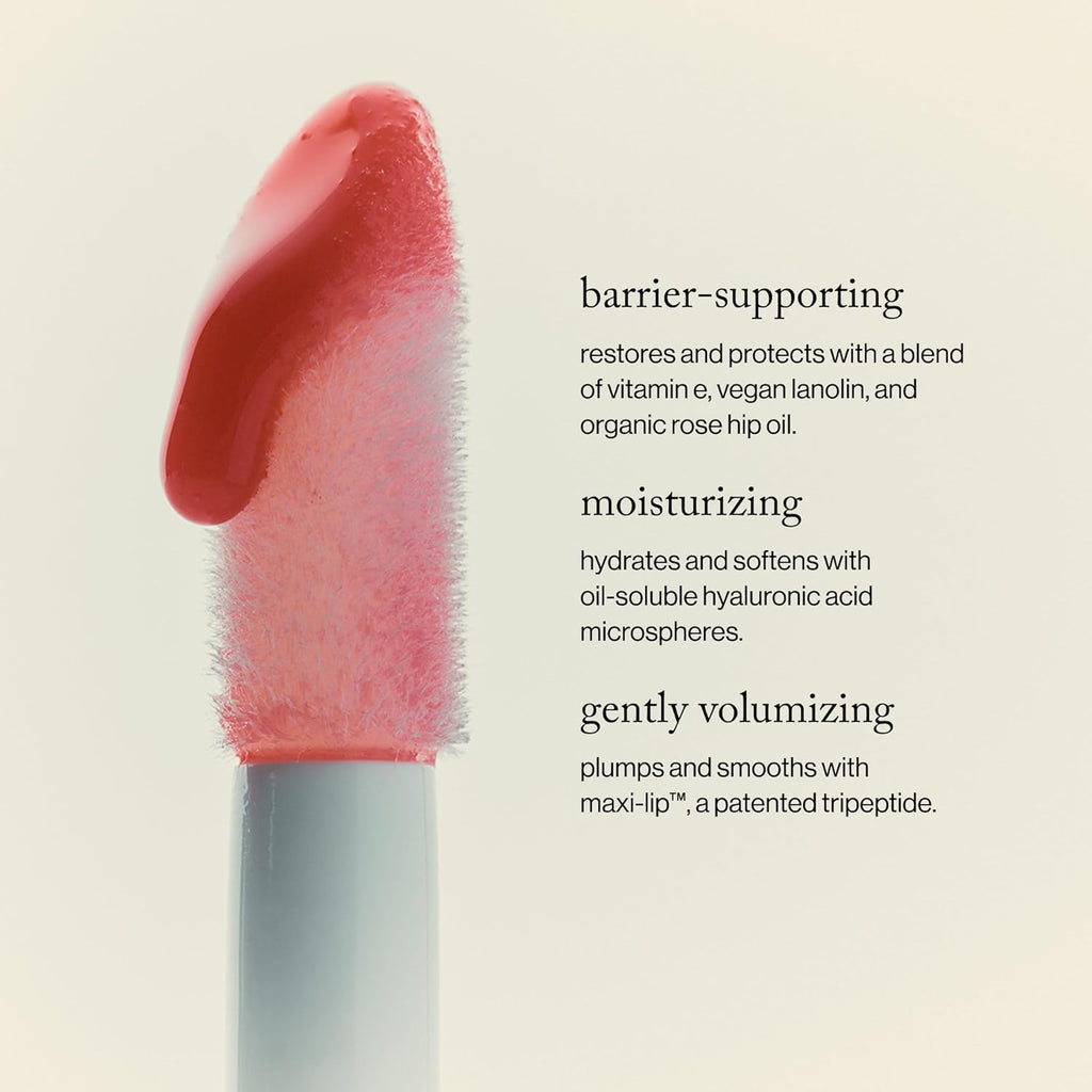 goop Beauty Hydra-Barrier Gel Gloss | Hydrating Lip Gloss to Moisturize & Plump Lips | Hyaluronic Acid & Vitamin E | Blossom - Sheer Petal Pink | 0.13 oz