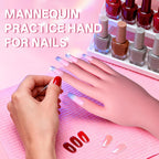 Buqikma Nail Practice Hand for Acrylic Nails, Mannequin Hand for Nails Practice, Flexible Bendable Fake Hand Manicure Nail Practice Hand 1Pcs