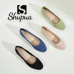 Shupua Flats For Women Round Toe Flat Shoes Dressy Black Ballet Flats Comfortable Womens Dress Shoes Ballerina Flats For Work