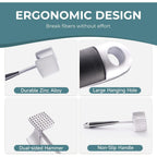 Kitexpert Meat Tenderizer Hammer With Comfortable-Grip Handle, Dual-Side Mallet For Kitchen, Heavy Duty Pounder For Tenderizing Steak, Beef And Fish