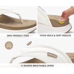 Oncai Women'S Orthotic Cushion Flip Flops Recovery Walking Sandals For Women With Arch Support Summer Comfortable Slip On Flip Flops For Womans Size 6-12