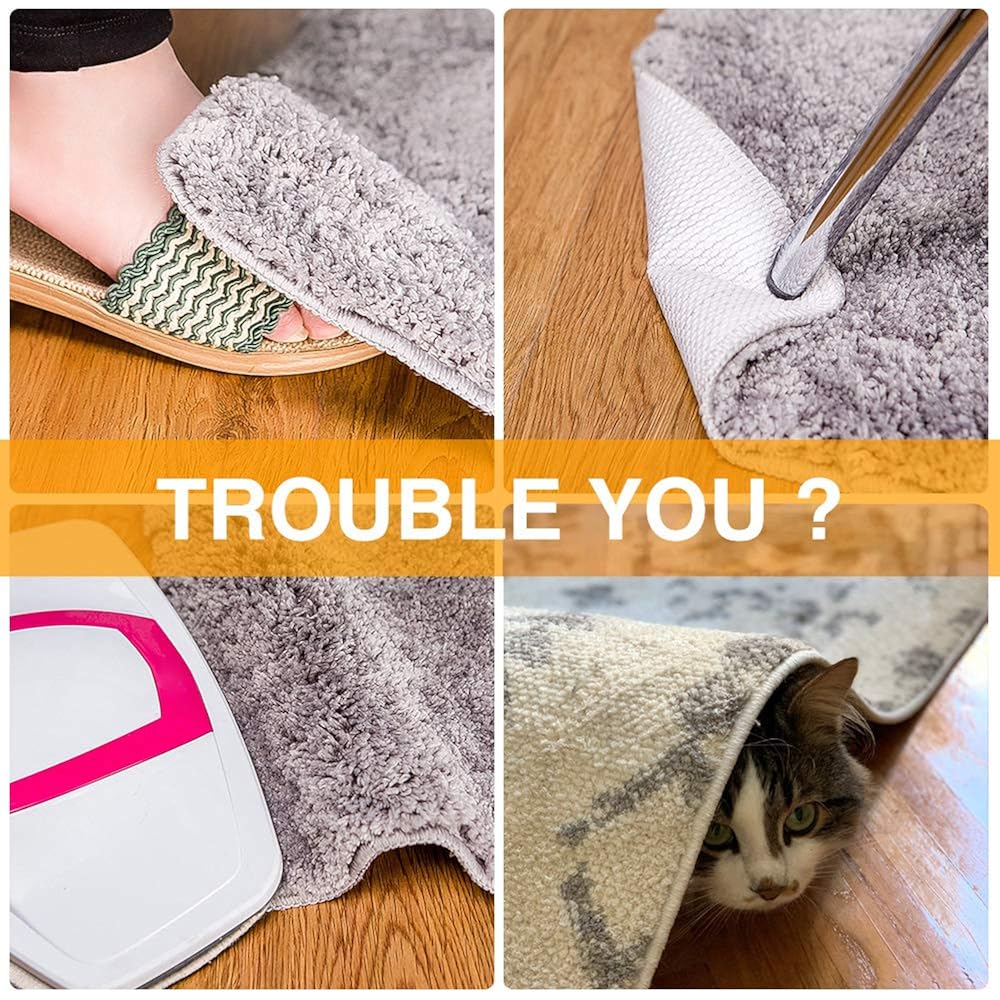 Home Techpro Vacuum Tech Rug Pad Gripper for Hardwood Floors No Damage, New Materials to Non Slip Rug Pads, Under Rug Carpet Tape : Keep Your Rug in Place & Make Corner Flat