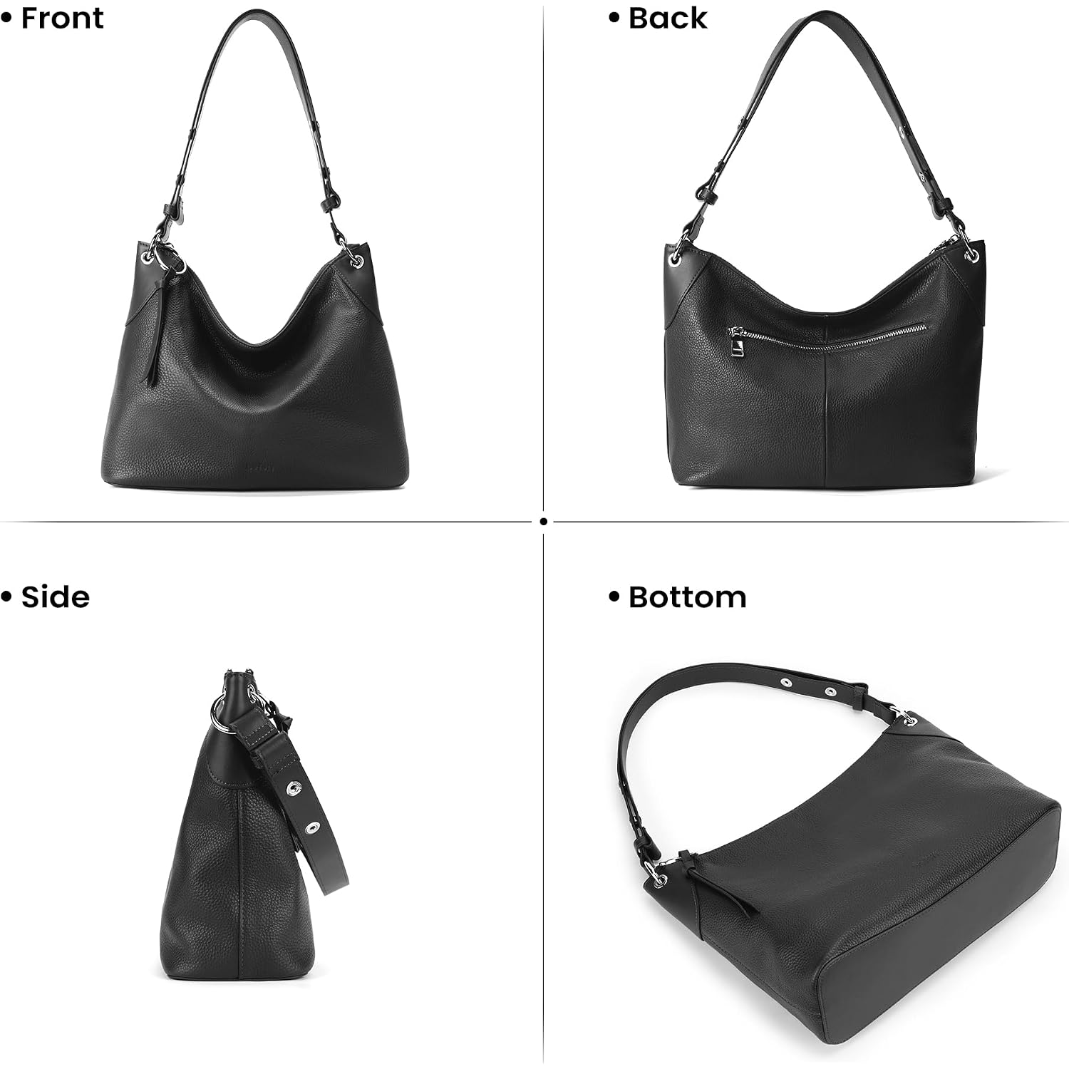 Befen Genuine Leather Hobo Bags For Women Trendy Crossbody Purses Soft Real Leather Shoulder Hanbags With Adjustable Strap