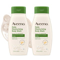 Aveeno Daily Moisturizing Body Wash For Normal To Dry And Sensitive Skin Formula With Prebiotic Oat, Lightly Scented, 18 Fl Oz (2 Pack)
