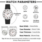 Asan Ge Watches for Women, Fashion 3ATM Waterproof Minimalist Lightweight Easy-to-Read Analog Silicone Watch Suitable for Daily Work, Leisure, Outdoors