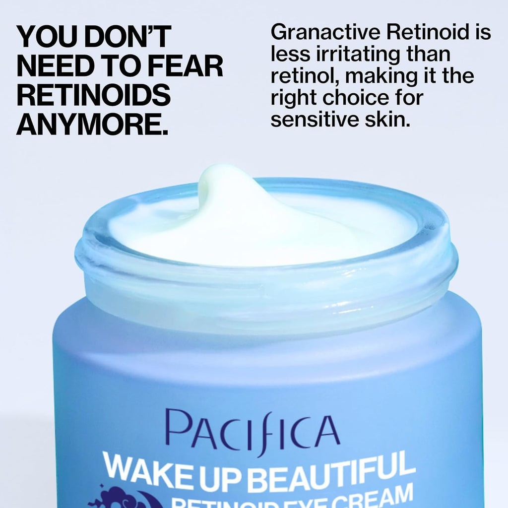Pacifica Wake Up Beautiful Retinoid Eye Cream – Anti-Aging Under Eye Cream For Fine Lines & Wrinkles, Infused W/Retinoid, Melatonin & Mushrooms For Puffiness, Dark Circles & Eye Bags Daily Treatment