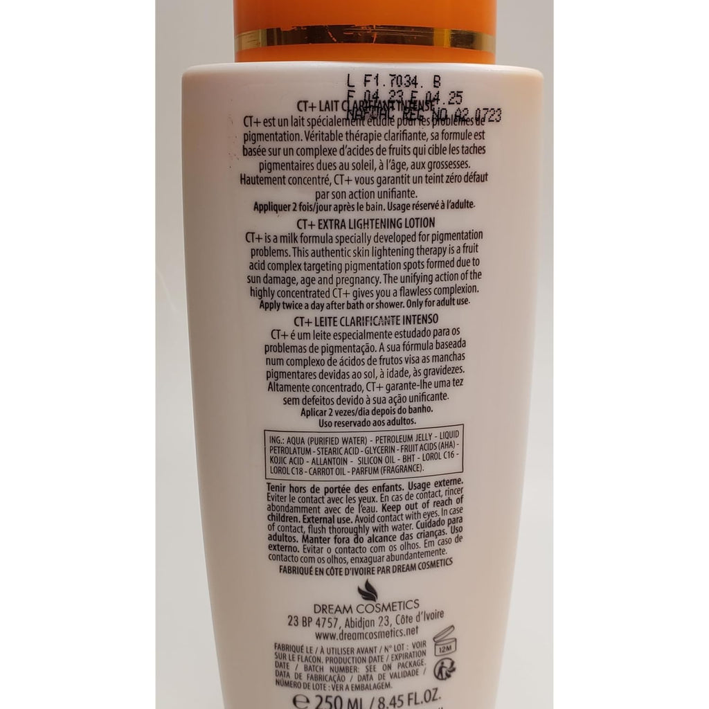 Ct+ Clear Therapy Extra Lightening Skin Cream 6.76 & Lotion 8.45Oz & Soap 6.17Oz & Serum 2.37Oz