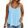 Rosriss Womens Summer Plus Size Tank Tops Embroidery Scoop Neck Spaghetti Strap Camisoles Sleeveless Eyelet Shirts Xl-5Xl