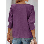 Dokotoo Women'S 2026 Fashion Tops 3/4 Sleeve T-Shirts Cute Crewneck Basic Business Tees Blouses