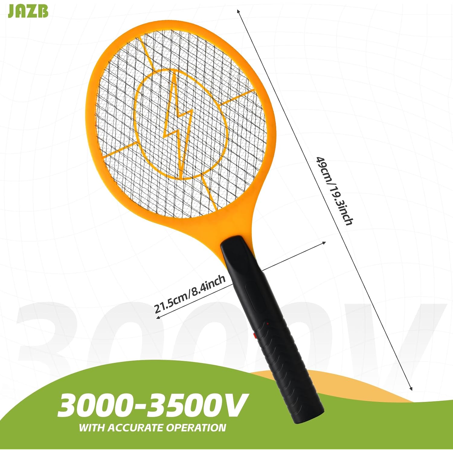 Jazb Electric Fly Swatter, Pack Of 3 Bug Zapper, Fly Zapper, Handheld Powerful 3000V Zapper Racket For Indoor, Mosquito & Flies - Racket Catcher With 3-Layer Safety Mesh