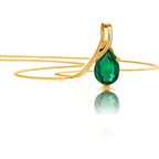 Orovi 14K Gold Necklace for Women in 14K Yellow Gold/White Gold 585 with Ruby/Sapphire/Emerald/Topaz/Amethyst Gemstone/Birthstone Pendant Necklace and Gold Chain 17.7 ″ Long - Women's Jewelry