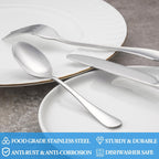 Teaspoon Set,16 Piece 6.7" Spoons Silverware, Premium Food Grade Stainless Steel Tea Spoons, Durable Small Spoon, Good Teaspoons, Kitchen Dessert Spoon Set, Mirror Finish & Dishwasher Safe